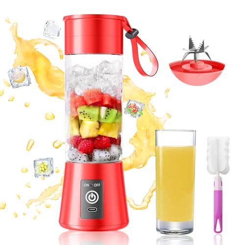 Image of 2026 New Portable Smoothies Blender - 13 Oz Personal Blender Cordless | Small Blender with 6 Blades & 380ML Cup BPA Free, High Blending Speed Suit for Making Fresh Juice in Travel Sports