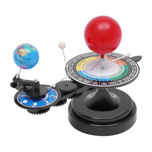 Sun Earth Moon Orbital Model With Light, Solar System Planetarium 3D Kids Educational Geography Astronomical Teaching Tool Sphere Instrument