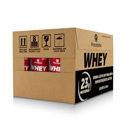 Pack de Whey Zero Lactose Frutas Vermelhas 23g Piracanjuba 250ml – 12 Unidades