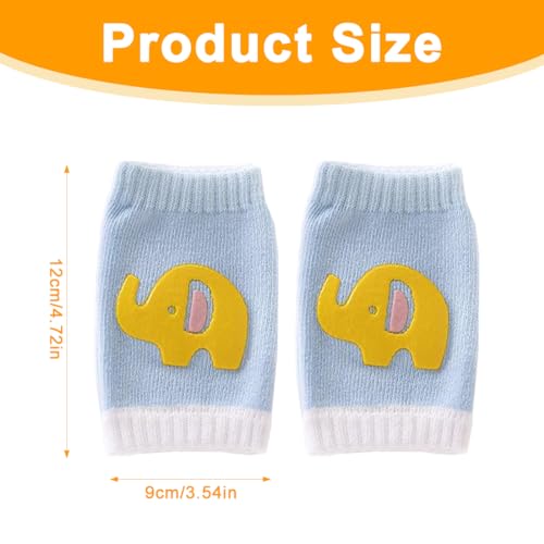 ZAMXHUG 4 Paar Knieschoner Baby Krabbeln - Anti Rutsch Krabbelhilfe,Mädchen Junge Krabbelschoner Stulpen mit Gummipunkte Elastische Baby Knieschützer, Baby Knie Socken mit Anti- Rutsch-Noppen
