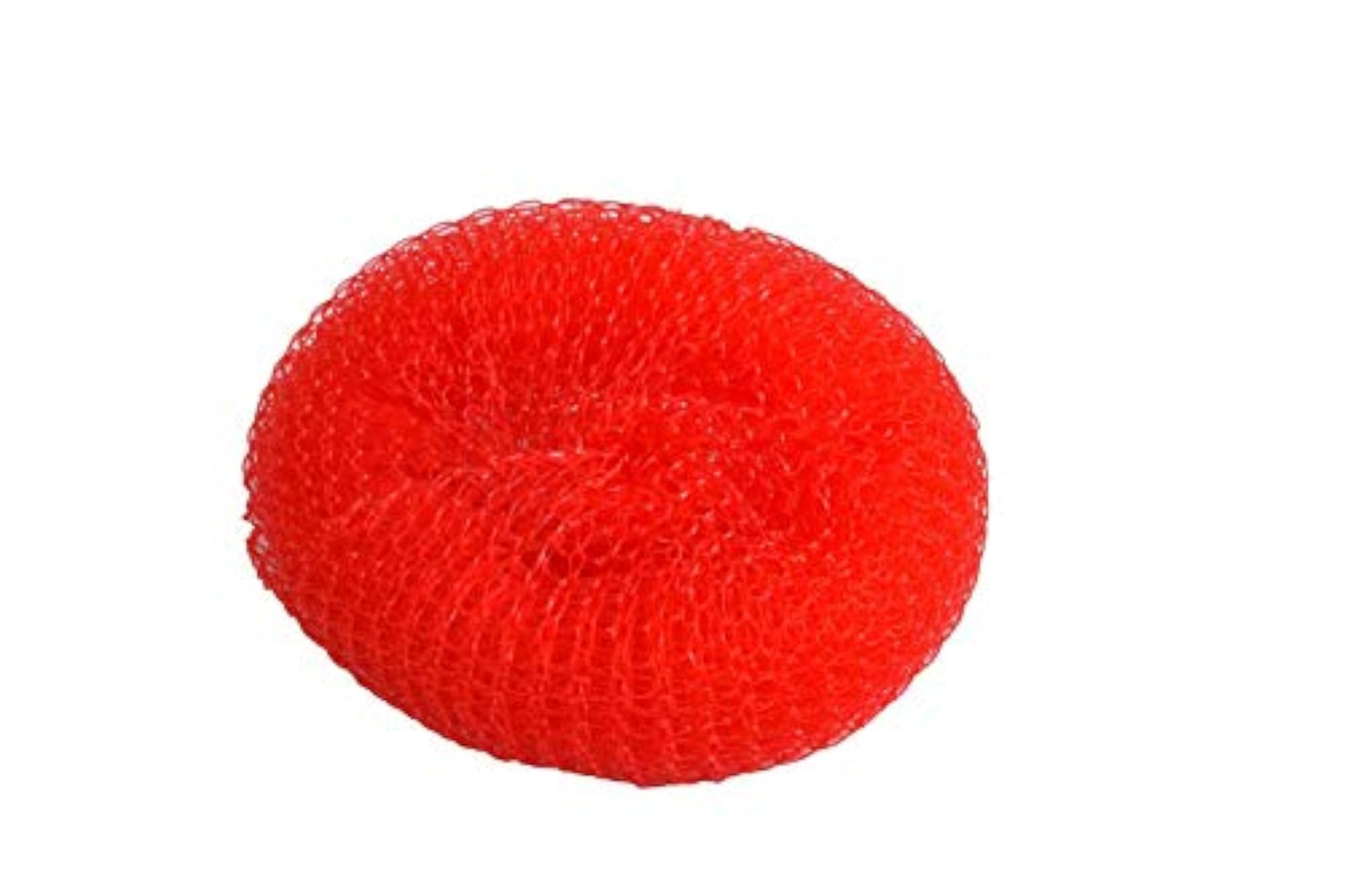 Pack of 6 Nylon Bath Scrubber Sponge Poufs, Multicolour