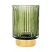 LEICURACE Makeup Brush Holder Organizer Crystal Makeup Holder for Lipstick Organizer Small Makeup Organizer Entry Lux Retro Desktop Eyeliners Eyebrow Pencil Storage Cup Holder (Large Green)