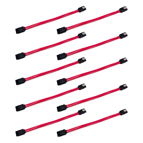 Cable SATA 3.0 18'' SATA3 III 6GB/s Rojo 10 Pack