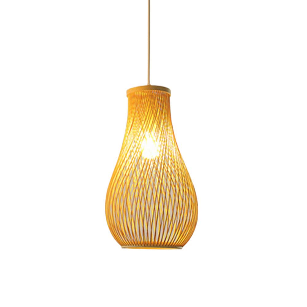 Lustre de style japonais en rotin et bambou fait main pour une décoration raffinée