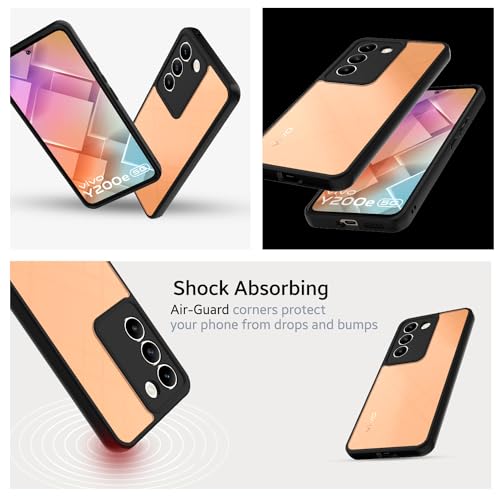 Image of KAPAVER Hybrid Series Back Cover Case Compatible with Vivo Y200e (Black)