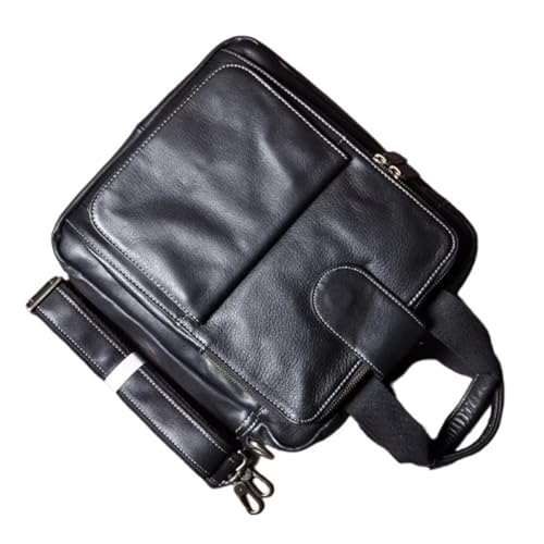 Anti-theft Crossbody Bag, Leather, Men Women Messenger Backpack, for Business Travel Work, 10.2 * 11.8 * 3.9in