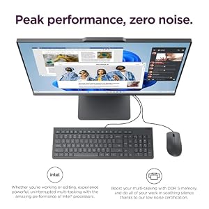 Lenovo ThinkCentre All-in-One Desktop Computer, 27" FHD IPS Display, 8-core Intel Core i5-13420H, 16GB DDR5, 512GB SSD, Wi-Fi 6, USB-C, HDMI in&Out, Wired KB&Mouse, Windows 11 Pro — photo 5 of 6