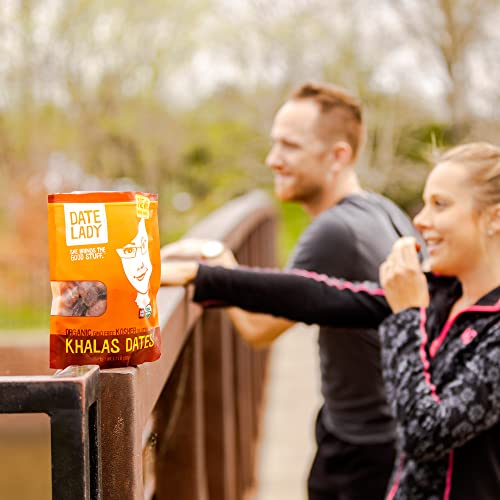 Date Lady Organic Khalas Dates | Vegan, Paleo, Gluten-Free & Kosher (1 Bag) No Sugar Added #TOP6
