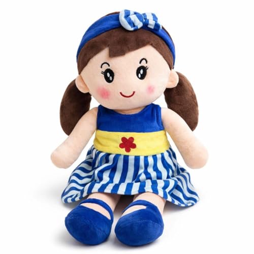 Image of Cute Soft Baby Doll Plush for Kids | Plush Stuffed Toy Doll for Girls & Boys | Super Soft Cuddly Hug Toy Doll | Washable Plush Doll for Girls - 40 CM (Blue)