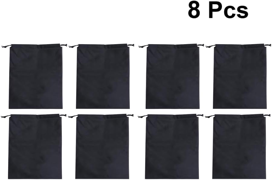 8 Pack Non Woven Drawstring Shoe Bags for Travel Storage