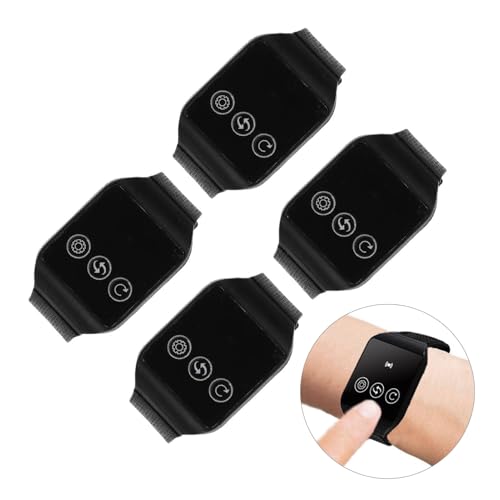 di Pulsanti di Chiamata Wireless, Cicalino a Vibrazione, Cercapersone Wireless Chiamata Cercapersone di Chiamata con Campanello Pulsante di Avviso con 4 Ricevitori per Orologi