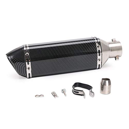 PACEWALKER 38-51mm Silenciador de Escape para Motocicleta Estilo Carbono Universal 1.5-2