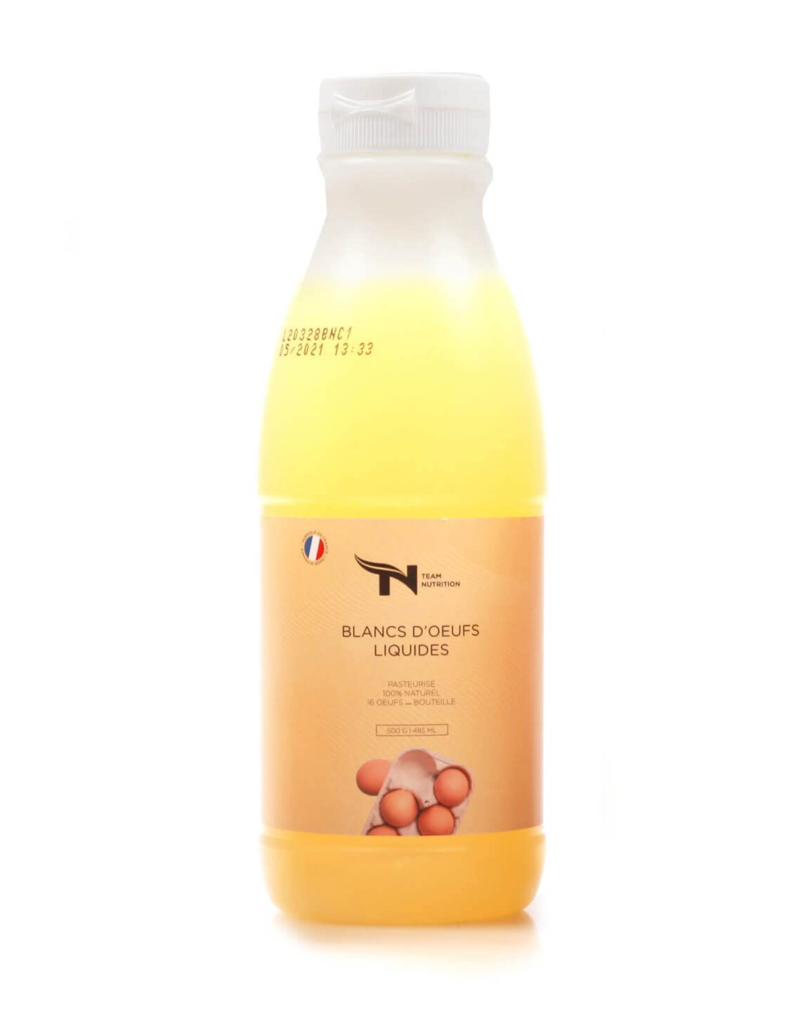 Blanc d'Œuf Liquide Team Nutrition | Riche en Protéines, Sans Graisses | Fabriqué en France | Idéal pour Régime Sportif, Omelettes, Smoothies & Pâtisseries Saines (1000G, Sans saveur)