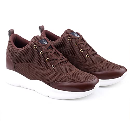 Image of Mens Global Rich's Men's 3 Inch Hidden Height Increasing Black,Blue,Brown,Grey Casual Sports Laceup Shoes with Eva Sole Casual Shoes