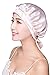 Produktbild Nicole Knupfer 100% Seide Schlafmütze Atmungsaktive Nachtmütze Kopfbedeckung Schlaf Cap Hut mit elastischen Band Full Size für Haarpflege (Rosa)
