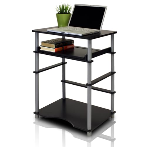Furinno Home Laptop Notebook Computer Desk, Black/Grey