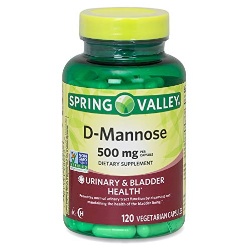 Spring Valley D-Mannose 500 mg Urinary Tract Bladder Health 120 Capsules