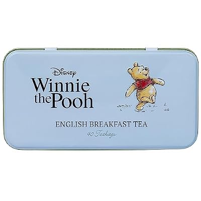 الشاي الإنجليزي الجديد Winnie the Pooh Tea Caddy with 40 English Breakfast Teabags، Tigger، Piglet & Eeyore