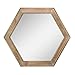 Produktbild Stonebriar Decorative 24" Hexagon Hanging Wall Mirror with Natural Wood Frame and Attached Hanging Bracket