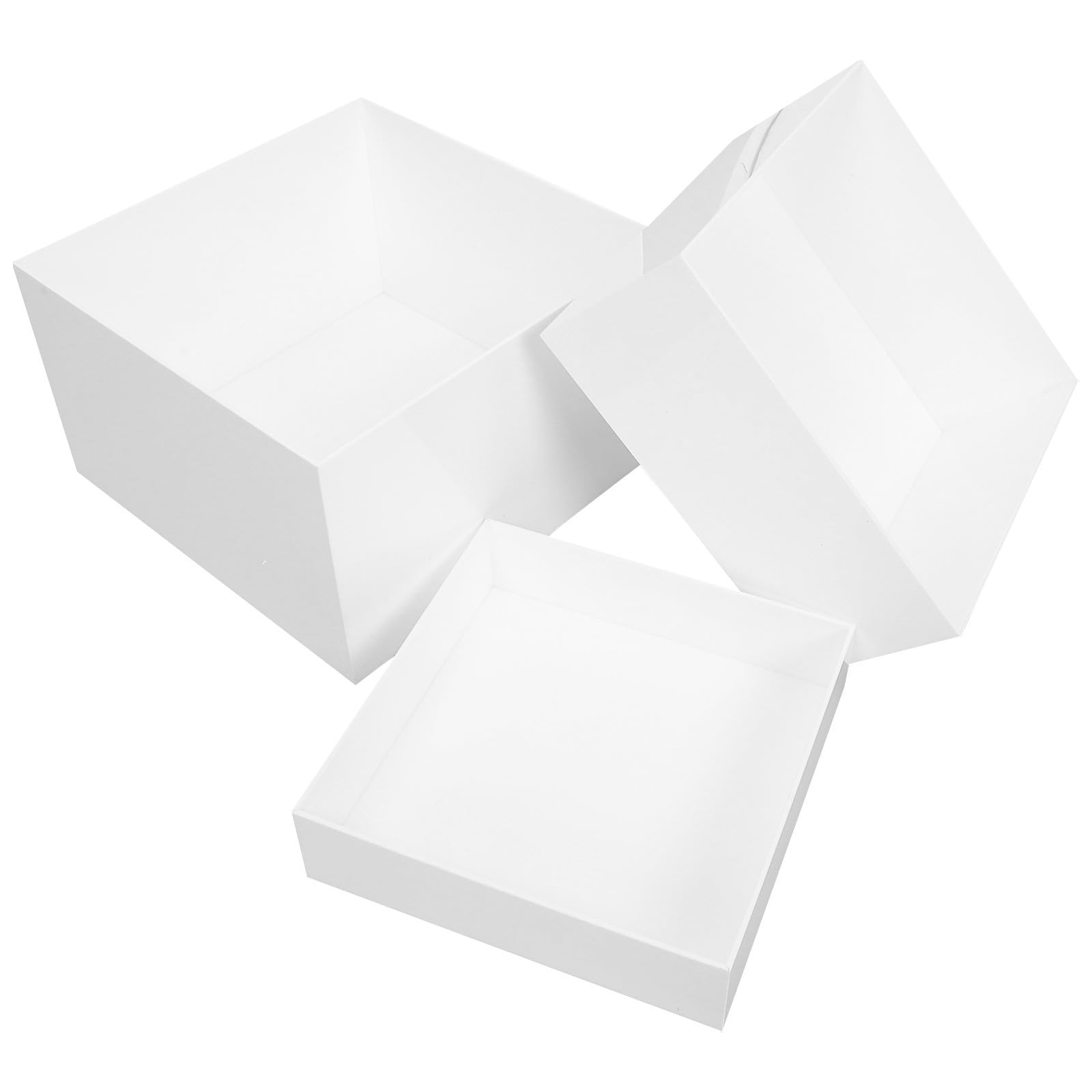 Amosfun 3 Stück Acryl Display Riser für Buffet Tisch, 8 9 10 Zoll, Weiß