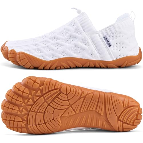 Image of WateLves Barefoot Water Shoes Women Men Beach Breathable Walking Shoes Anti Slip Wide Toe Minimalist Zero Drop Sneakers for Travel Hiking Yoga