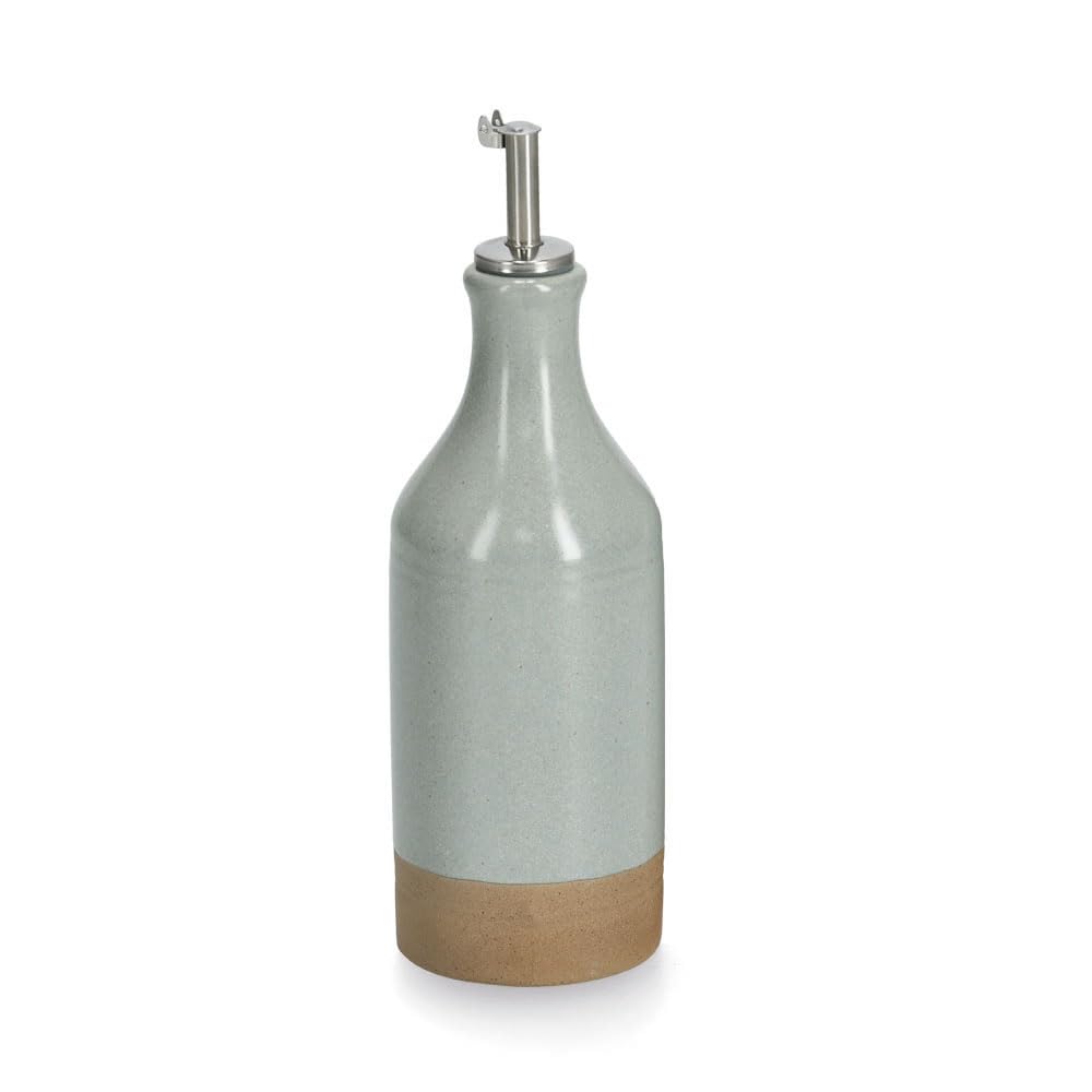 ZELLER PRESENT SCHÖNER LEBEN. PRAKTISCH WOHNEN. 420ml Stoneware/Stainless Steel Vinegar Oil Bottle