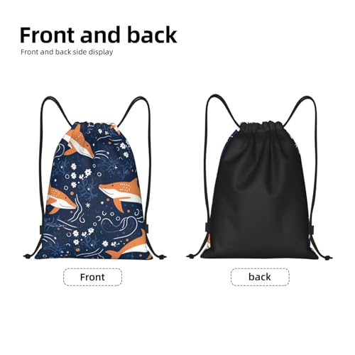 Drawstring Backpack Dolphin balls Drawstring Bag Sports String Bag Gym Sackpack for Women Men3