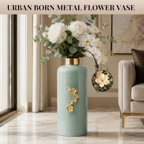 Image of Urban Born Vases For Living Room Corner |Big Vases For Elegant Home Decoration |Home Decor Flower Vase Iron |Fresh or artificial Metal Flower Vase Stand For Dining Table, Bedroom, Office, Wedding Gift
