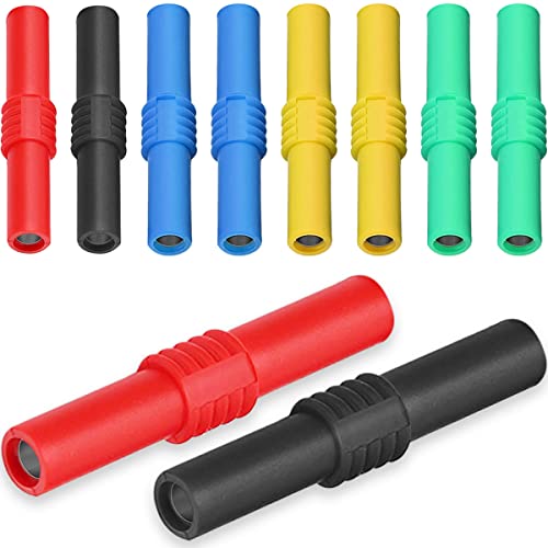 Set 10 Accoppiatori A Banana Isolati 4 Mm - Femmina-Femmina, Per Cavi Audio E Altoparlanti, 5 Colori - 2