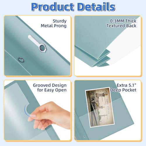 Image of HAUTOCO 30 Pack Report Covers with 3 Prongs, Heavy Duty Clear Front Plastic Presentation Folders, Letter Size 8.5x11 Document Covers for School Office Business, Assorted 10 Colors