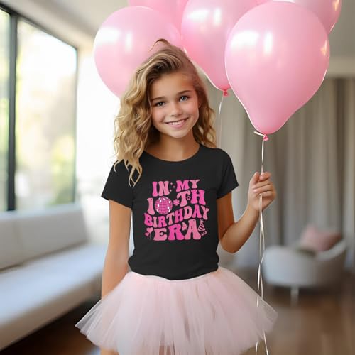Image of in My 10th Birthday Girl Era Shirt 10 Years Old Birthday T-Shirt Tenth B-Day Party Short Sleeve Tee Tops