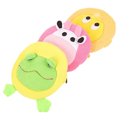 HAPINARY 3 Pcs Guantes De Baños De Dibujos Animados Ducha Esponja Para Niños Bañera De Esponja Sponge Sponge Spobers Baño De Baño Nitter Baño Bañera Batinería Animal Baby Shower Bath Sprobers