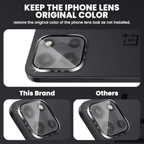 Image of FabeKee Camera Lens Protectors for OnePlus Nord 6 Tough HD Individual Aluminum Alloy Lens Ring Cover, Scratch Resistant, Full Lens Cover| Black