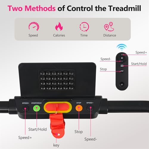 Image of Folding Walking Pad for Small Spaces, Portable Under Desk Treadmills for Home Office, Walking Pad Treadmill, 300LBS Capacity Treadmill for Walking Running - Two Ways to Adjust Speed