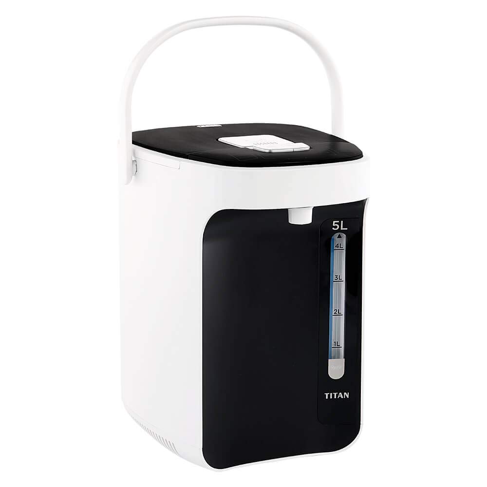BEM TITAN 2.1: Thermopot 5 Liter Wasserkocher, Heißwasserspender 45-95 °C | Thermoskanne Temperatur einstellbar, Samowar mit Temperatureinstellung Kindersicherung Warmhaltefunktion, Pumpkanne