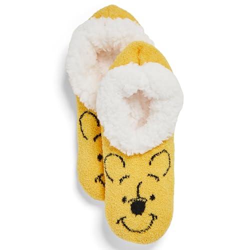 WINNIE THE POOH Womens Disney Single Teddy Fur Slipper Socks