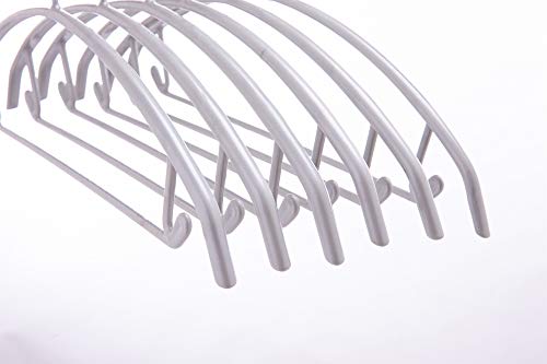 Cocomaya 16.5 Inch Pack Of 20 No Shoulder Bumps Non-Slip Rubber Coating Contour Metal No Bumps Hanger, Sweater Hanger, Suit Hanger With Pants Bar (Silver, 20) #TOP5