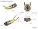 Nakamichi FanLock Excel Series 24k Gold Plated Spade Connector Banana Plug 10 AWG - 18 AWG Gauge Size 4mm for Speakers Amplifier Hi-Fi Home Theatre Wire Cable Quick Connector, 4 Pcs (2-Pairs)
