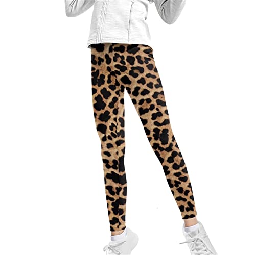 Seanative Kids Leggings For Girls Classic Leopard Print Soft Yoga Pants Athletic Running Tights Stretch Workout Leggings #TOP11