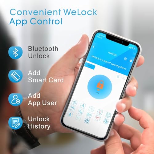 WELOCK Smart Door Lock with Wifibox, Fingerprint Door Lock for Smart Home, Waterproof Fingerprint Smart Lock, Smartphone Access, Gate Lock, Work with Alexa… - Image 4
