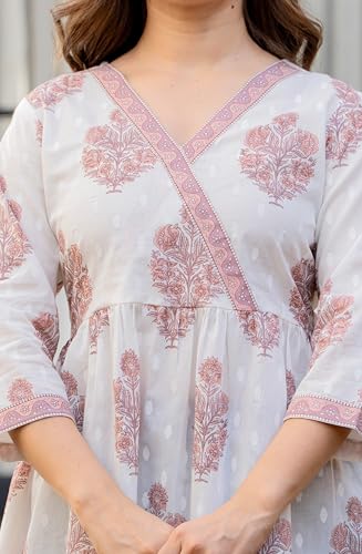 Image of rytras Women Pure Cotton Printed Tunic Top | Comfortable Everyday