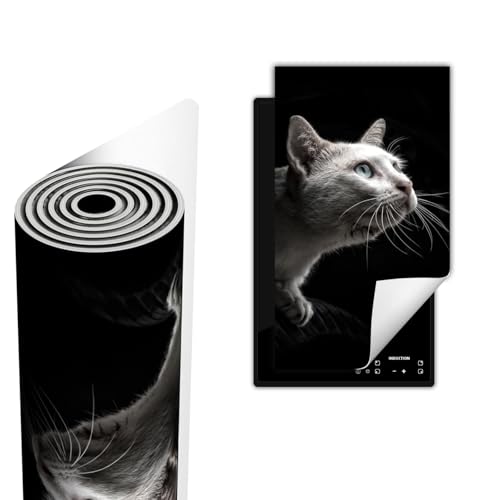 TMK ArtDeko Protege Couvre Plaque De Cuisson Deco Cuisine Tapis Protection Protecteur Induction, Tapis de protection en vinyle pour cuisinière à induction...