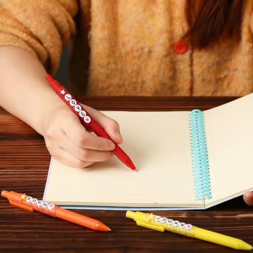 Tenceur 24 bolígrafos motivacionales multicolor para escuela miniatura 6