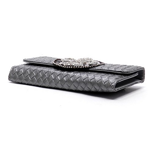 Western Rhinestone Bling Fleur De Lis Wallet2
