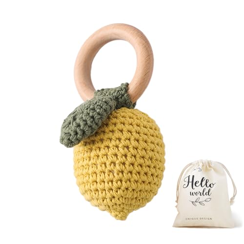 Crochet Baby Rattle Lemon
