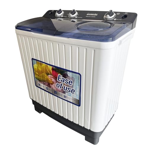 Portable Washing Machine, 22lbs Twin Tub Mini Laundry Washing Machine with Drain Pump, 14lbs Washer & 8lbs Spinner Combo, Compact Semi-Automatic Washer for Apartments, Dorms, RVs. Bluish Grey