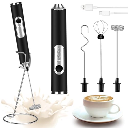 Consejos para Comprar Precio de Batidoras en Coppel los 5 más buscados. 43 MXCOCO Agitador de Leche 6 en 1 con Base de Soporte, Espumador Eléctrico Recargable con 3 Cabezales de Acero Inoxidable y 3 Velocidades, Batidora de Mano para Espuma de...