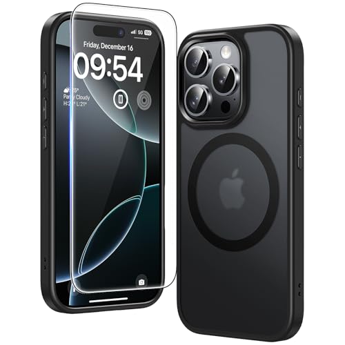 Image of TAURI for iPhone 16 Pro Case, Compatible with MagSafe, Matte Black