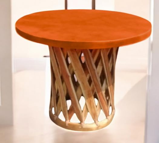 Table Traditional Mexican Equipal Furniture Honey Color Handmade, Artisan in Mexico by Equipales San José Original Leather Ideal for your Home, Bar, Restaurant, Garden, Office, Hotel