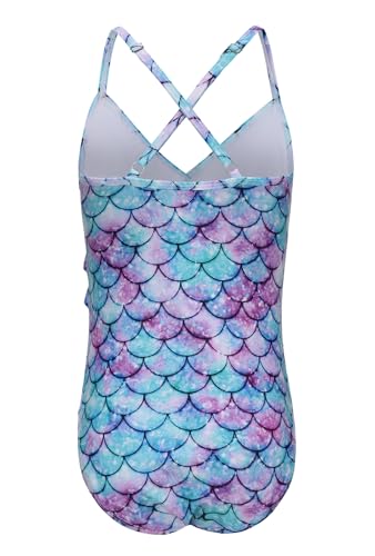Image of Moon Tree Girls One Piece Swimsuits Ruffle Swimwear Beach Bathing Suit 2-14 Years
